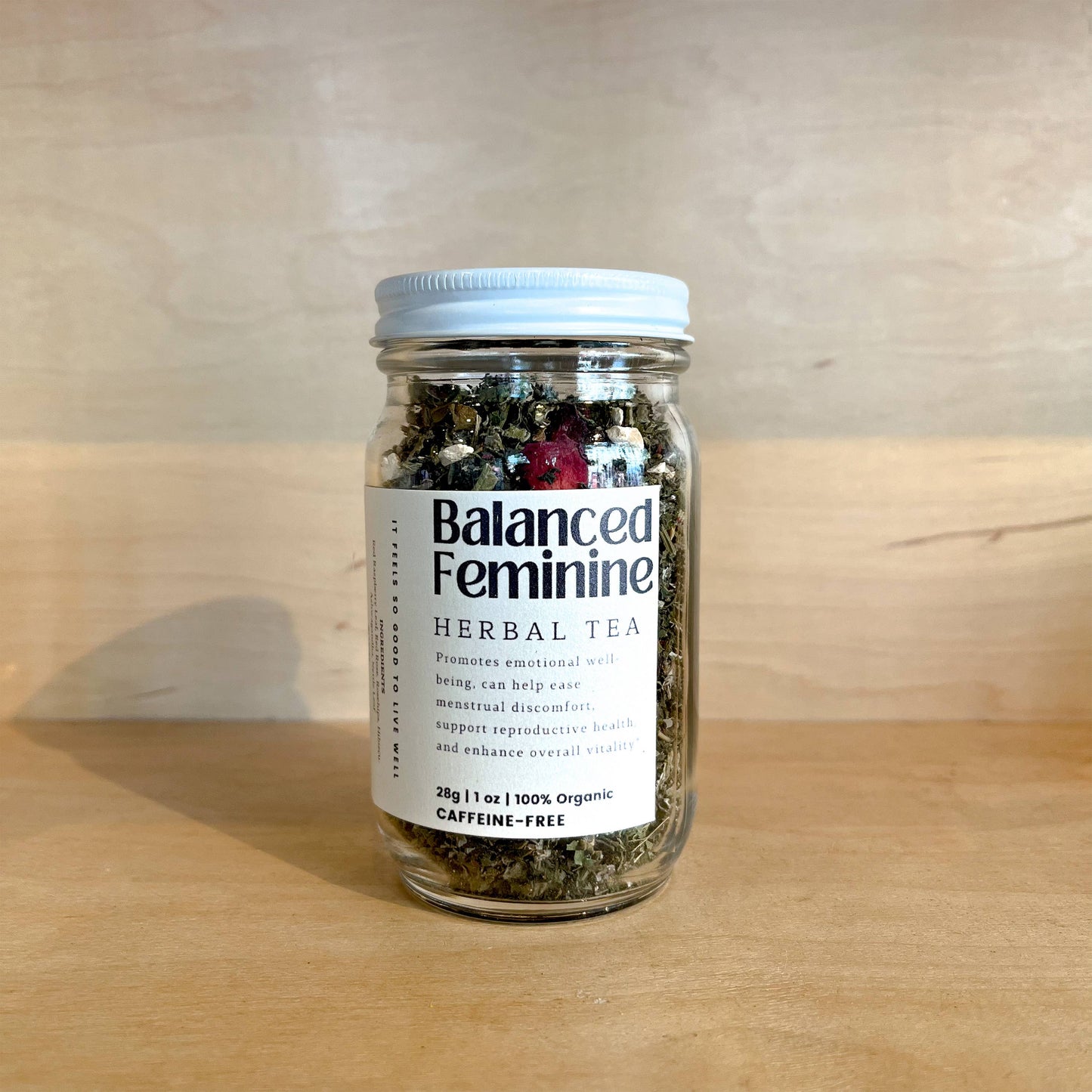 Balanced Feminine Loose Leaf Herbal Tea | Glass Jar