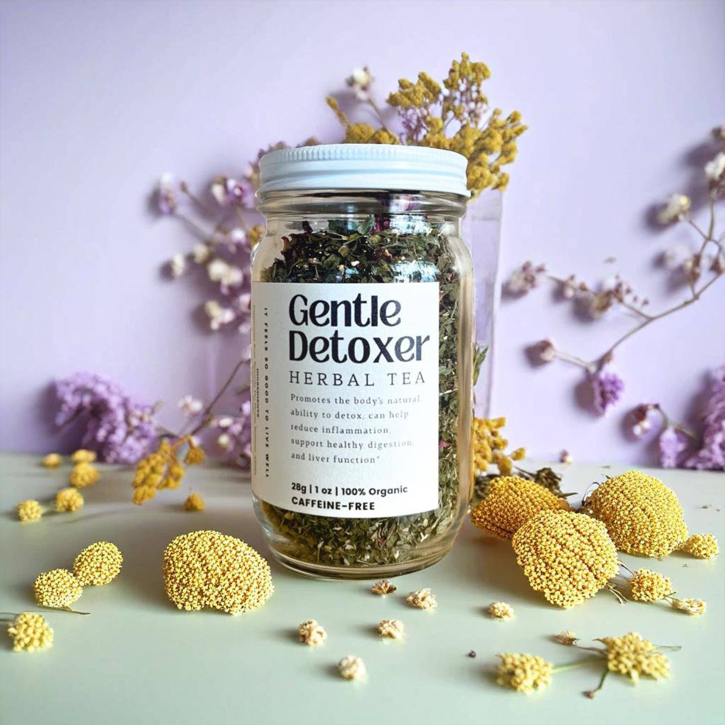 Gentle Detoxer Loose Leaf Herbal Tea | Glass Jar